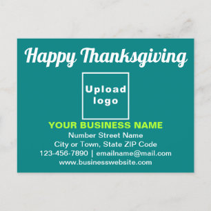Business Thanksgiving Hälsning på Teal Grönt Vykort