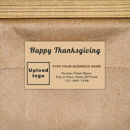 Business Thanksgiving Light Brown Rektangulärt Klistermärke