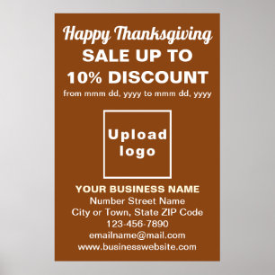 Business Thanksgiving Sale on Brown Poster