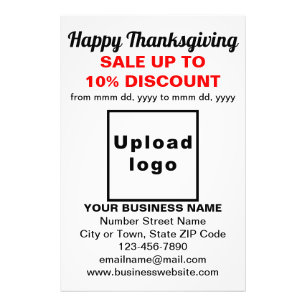 Business Thanksgiving Sale on White Photo Papper Fototryck