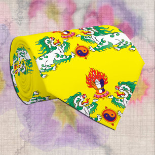 Business Tibet & Tibetansk Flagga, Snö Lejon / He Slips