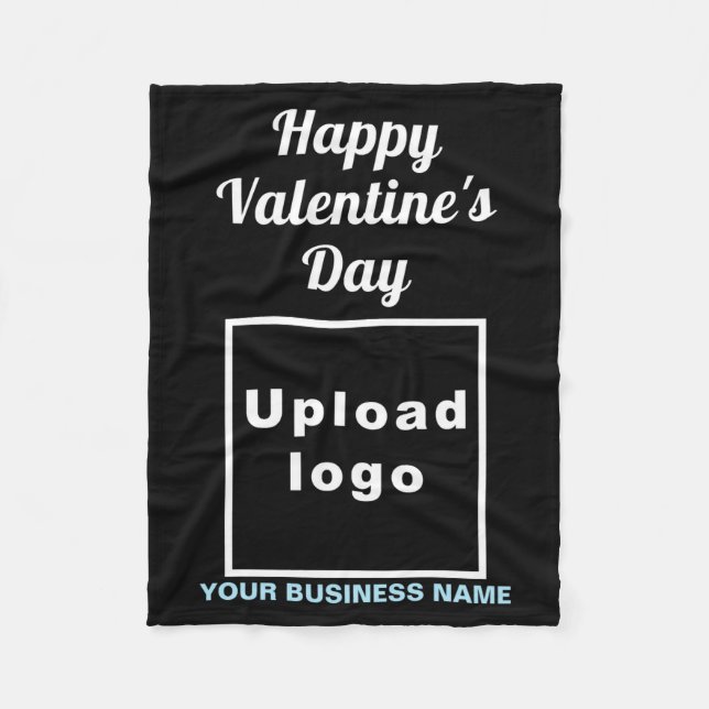 Business Valentine Greeting On Navy Blue  Fleecefilt (Framsidan)