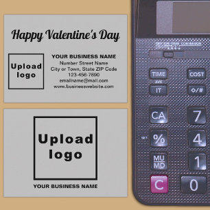 Business Valentine Hälsning på Grått-kortet för hö Tilläggskort