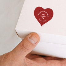Business Valentine Hälsning på Red Heart Sticker