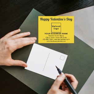 Business Valentine Hälsning på vykort för Gult