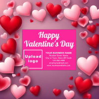 Business Valentine Rosa Helgdag vykort