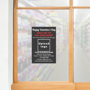 Business Valentine Sale på Black Photo Papper Fototryck