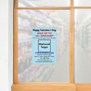 Business Valentine Sale på Light Blue Photo Papper Fototryck