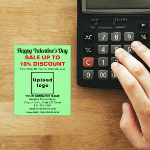 Business Valentine Sale på Ljust grönt Flyer
