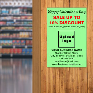 Business Valentine Sale på Ljust grönt Poster
