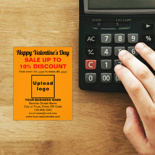 Business Valentine Sale på Orange Färg Flyer