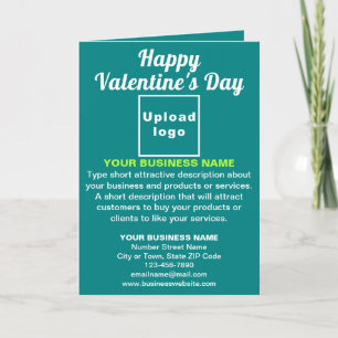 Business Valentine Teal Grönt-mappat gratulationsk Kort