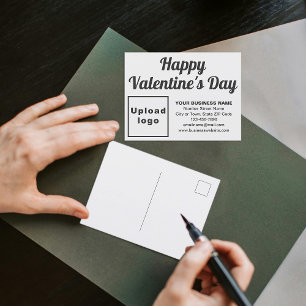 Business Valentine White Helgdag-vykort Helg Vykort