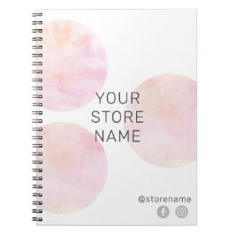Business  Watercolor Circles Social Media Anteckningsbok