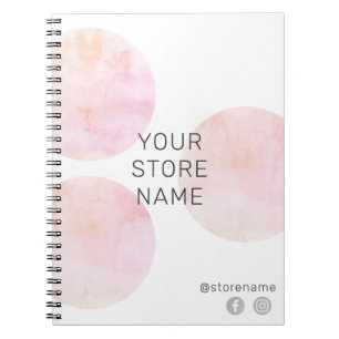 Business  Watercolor Circles Social Media Anteckningsbok