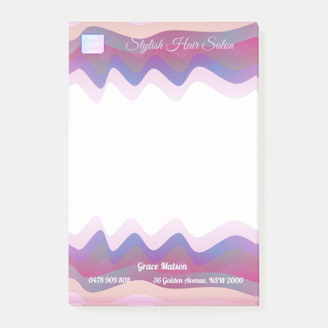 Business Weekly Möte Rainbow Post-it Notes Block (Framsida)