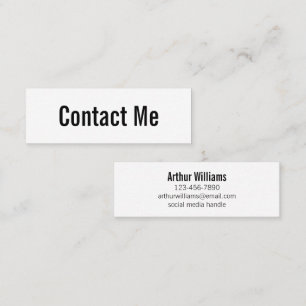 Business White and Black Professionell Contact Car