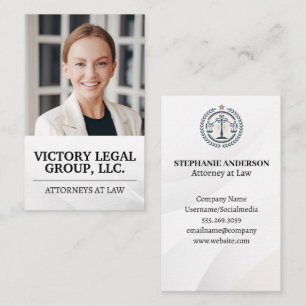 Business Woman Smiling Juridisk Logotyp Visitkort