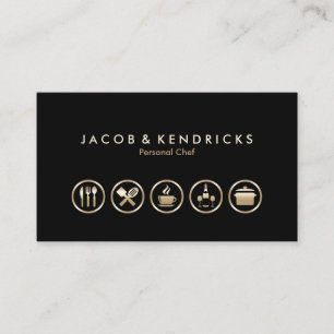 BusinessCard för Guld-ikoner för personliga Chef S Visitkort