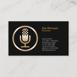 BusinessCard för Professionell för mikrofonIcon Visitkort