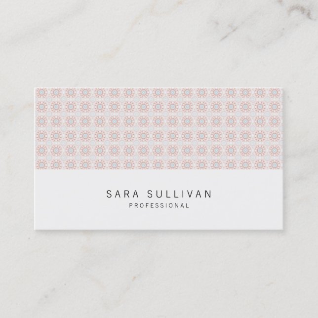 BusinessCard för Retro Flower Grid-Professionell Visitkort (Framsida)