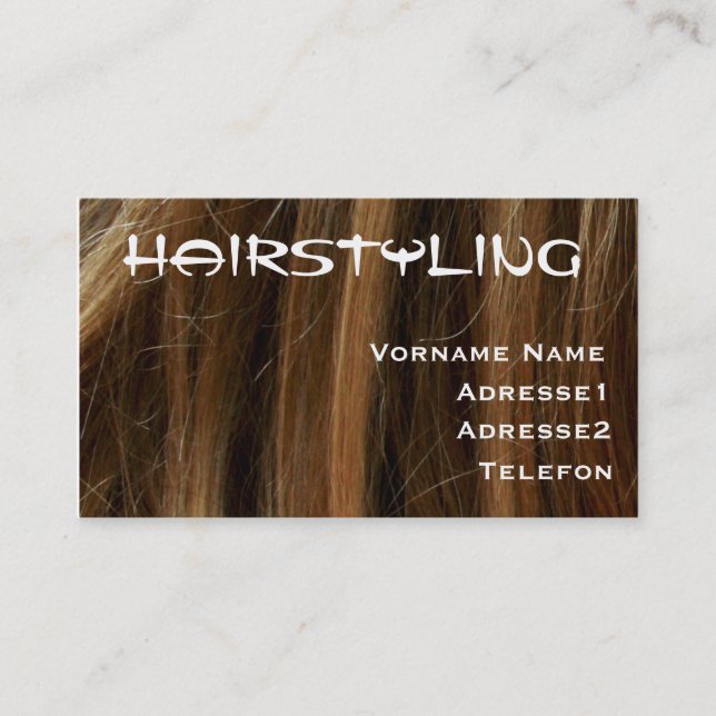 Businesscard Hairstylist Visitkort (Framsida)
