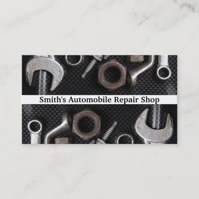 BusinessCard: Mechanics Bench Verktyg Visitkort (Framsida)