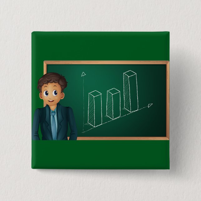 Businessman Presenting Growth Bar Chart Knapp (Framsida)