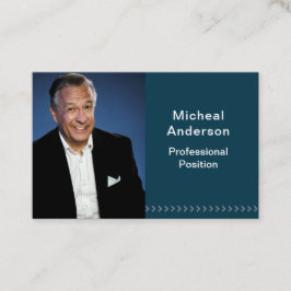Businessman Professional Modern Photo Dark Blue Visitkort