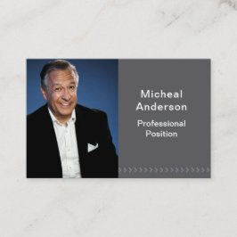 Businessman Professional Modern Photo Dark Grey Visitkort