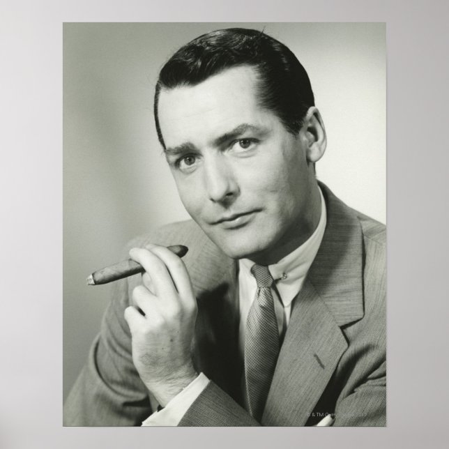 Businessman Smoking Cigar Poster (Framsidan)