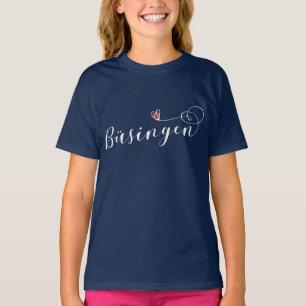 Büsingen Flagga Heart, Büsingen am Hochrhein T-Shi T Shirt