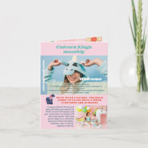 Businvitation för födelsedag, enhörningskärlek, gr