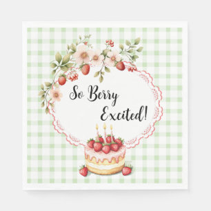 Buskburk Sorttårta Baby Shower Large Napkins Pappersservett