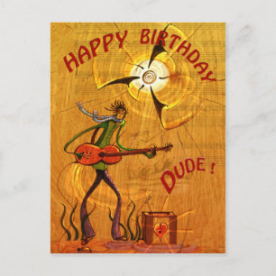 Busker Birthday-vykort Vykort