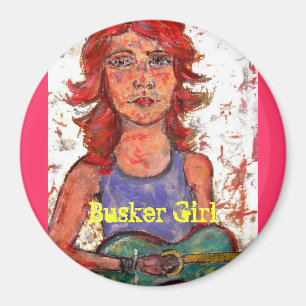 Busker Girl Magnet