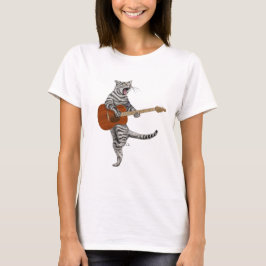 Busker the Cat Guitarist T Shirt
