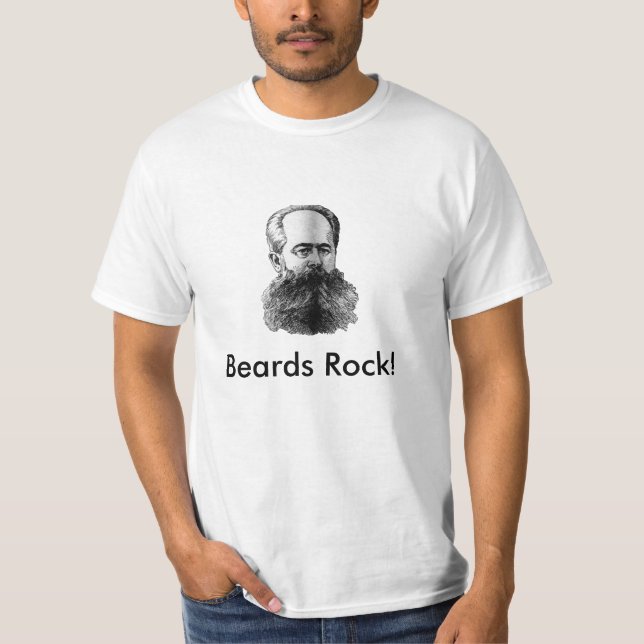 Buskigt skägg för vintage, skäggsten! tee (Framsida)
