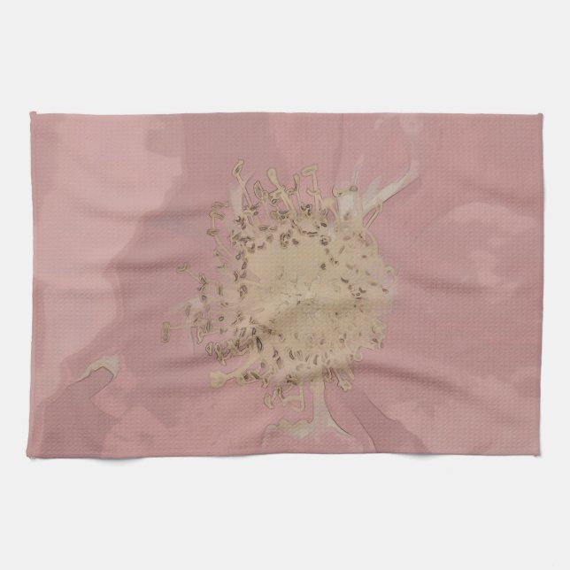 Buskrosor DullPastel Kökshandduk (Horisontell)