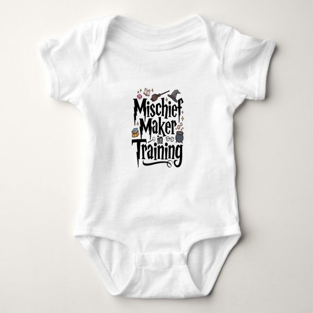 Busmakeri i utbildning Nyfödd bebis trollkarl  T Shirt (Framsida)
