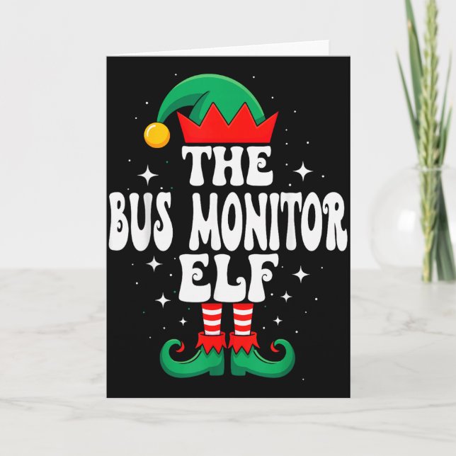 Busmonitorälvan Roligt julmatchande familj Kort (Framsida)