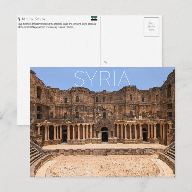 Busra, Syrien Resebrevkort Vykort (Fram/baksida)