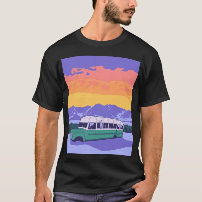Buss 142 Affisch T Shirt (Framsida)