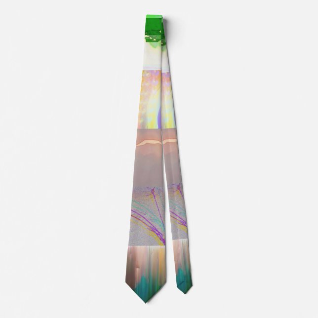 Buss 1521 Abstrakt Glitch Art Cyberpunk Rutnät  Slips (Framsida)
