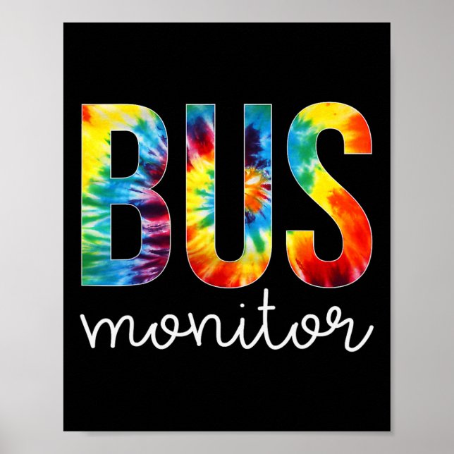 Buss-bildskärmen Tie Dye Apprecision Day Hej tillb Poster (Framsidan)