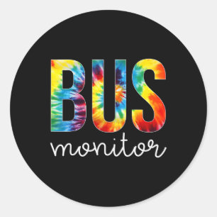 Buss-bildskärmen Tie Dye Apprecision Day Hej tillb Runt Klistermärke