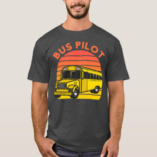 Buss-Buss-trafikpiloten Retro Vin T Shirt