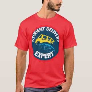 buss-chaufför i student, expertskola i t shirt