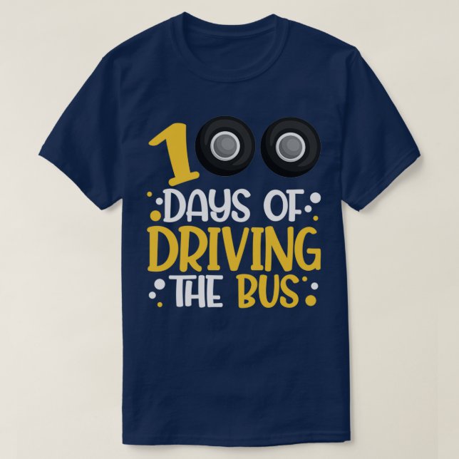 Buss-chauffören 100 skoldag t shirt (Design framsida)