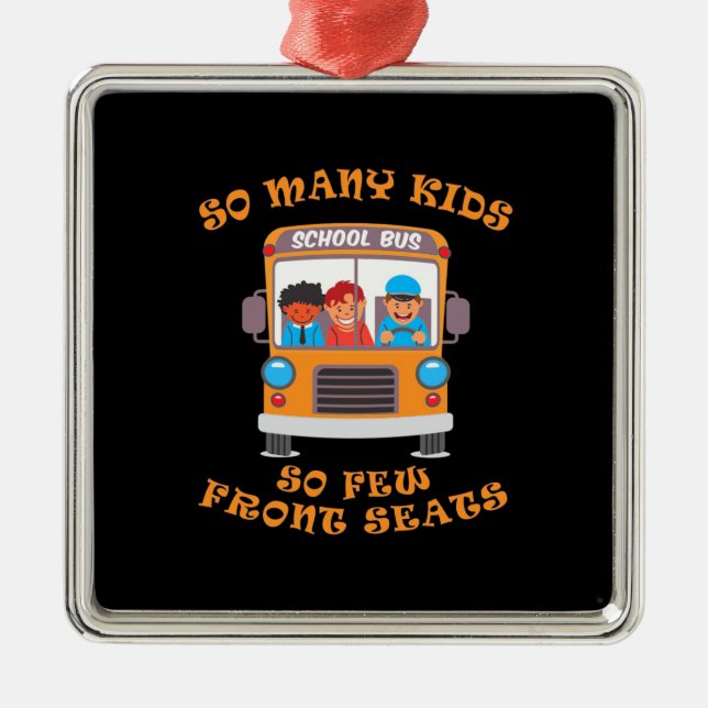 Buss-chauffören så många barn att det finns så få  julgransprydnad metall (Framsidan)